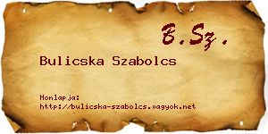 Bulicska Szabolcs névjegykártya