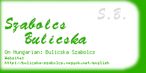 szabolcs bulicska business card